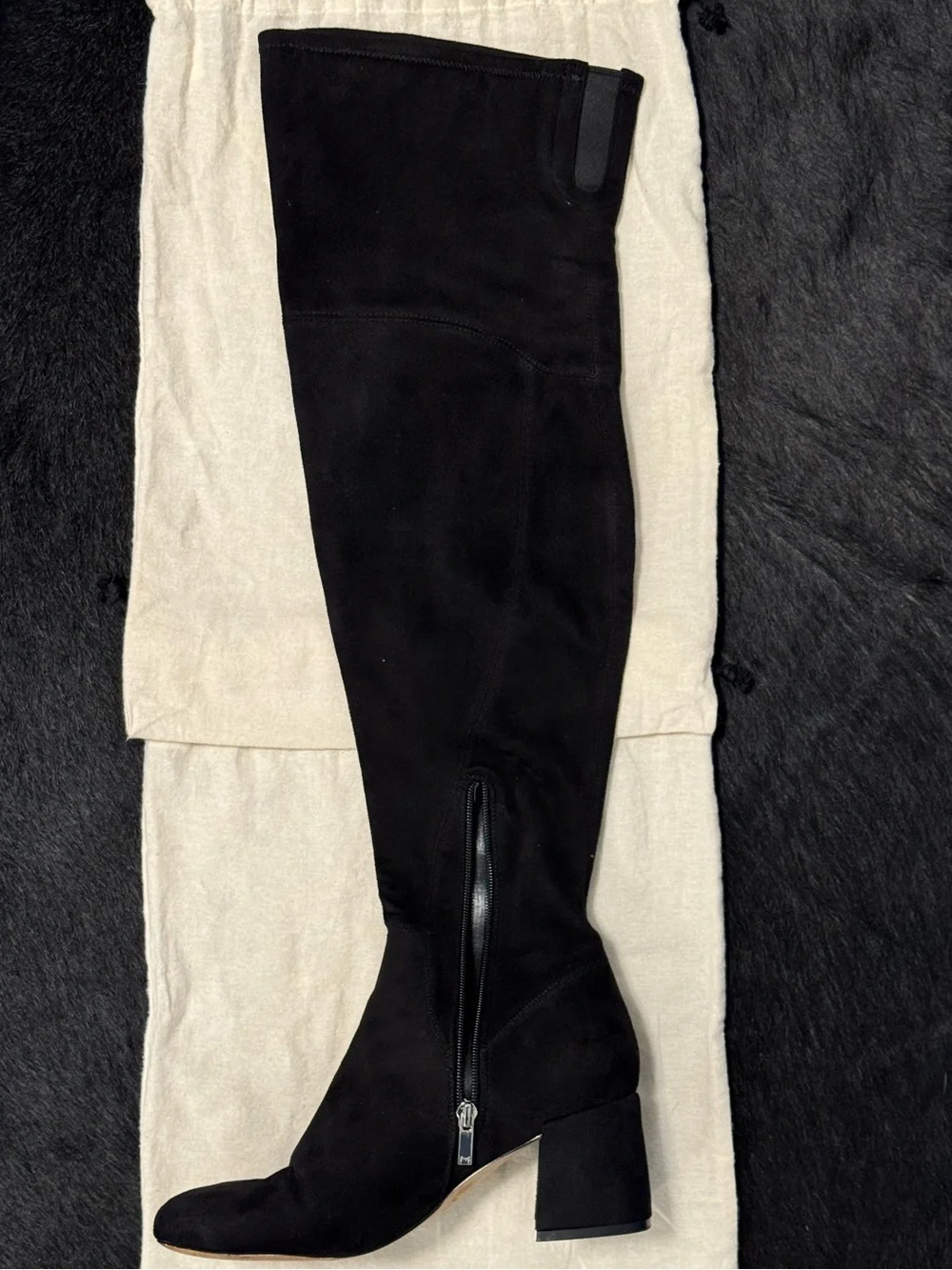 MARC FISHER Yahila Over-the-Knee Suede Block Heel Boots